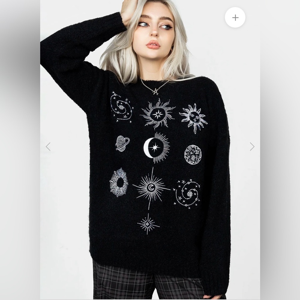 RARE Disturbia Celestial Embroidered Sweater - Picture 2 of 14
